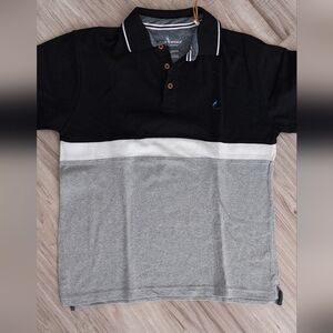 Tailor Vintage Black and Gray Polo